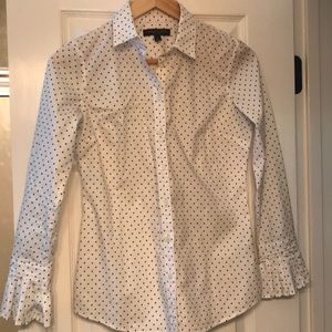 Banana Republic LS polka dot button up